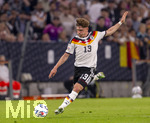 01.10.2026, Fussball UEFA Nations-League 2026/2027, 3.Spieltag, Deutschland - Serbien, in der Allianz-Arena München. Philipp Treu (Deutschland) Schuss