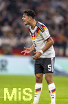 01.10.2026, Fussball UEFA Nations-League 2026/2027, 3.Spieltag, Deutschland - Serbien, in der Allianz-Arena München. Alexander Pavlovic (Deutschland) schreiend 