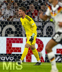01.10.2026, Fussball UEFA Nations-League 2026/2027, 3.Spieltag, Deutschland - Serbien, in der Allianz-Arena München. Torwart Jonas Urbig (Deutschland) schreiend 