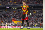 01.10.2026, Fussball UEFA Nations-League 2026/2027, 3.Spieltag, Deutschland - Serbien, in der Allianz-Arena München. Torwart Jonas Urbig (Deutschland) beim Aufwärmen.