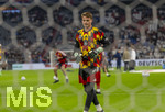 01.10.2026, Fussball UEFA Nations-League 2026/2027, 3.Spieltag, Deutschland - Serbien, in der Allianz-Arena München. Torwart Jonas Urbig (Deutschland) beim Aufwärmen