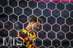 01.10.2026, Fussball UEFA Nations-League 2026/2027, 3.Spieltag, Deutschland - Serbien, in der Allianz-Arena München. Torwart Jonas Urbig (Deutschland) beim Aufwärmen.