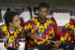 01.10.2026, Fussball UEFA Nations-League 2026/2027, 3.Spieltag, Deutschland - Serbien, in der Allianz-Arena München. v.li: Mika Baur (Deutschland), Bambase Conte (Deutschland) 