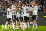 01.10.2026, Fussball UEFA Nations-League 2026/2027, 3.Spieltag, Deutschland - Serbien, in der Allianz-Arena München. Torjubel, Waldemar Anton (Deutschland), Alexander Pavlovic (Deutschland), Nick Woltemade (Deutschland) 