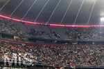 01.10.2026, Fussball UEFA Nations-League 2026/2027, 3.Spieltag, Deutschland - Serbien, in der Allianz-Arena München. Gästefans dürfen wegen vergangener Ausschreitungen nur vereinzelt auf die Tribüne.