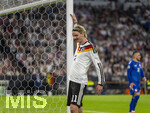 01.10.2026, Fussball UEFA Nations-League 2026/2027, 3.Spieltag, Deutschland - Serbien, in der Allianz-Arena München. Nick Woltemade (Deutschland) unzufrieden.
