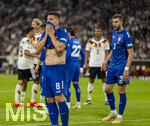 01.10.2026, Fussball UEFA Nations-League 2026/2027, 3.Spieltag, Deutschland - Serbien, in der Allianz-Arena München. Luka Jovic (Serbien) nachdenklich 