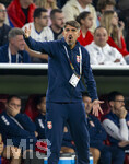 01.10.2026, Fussball UEFA Nations-League 2026/2027, 3.Spieltag, Deutschland - Serbien, in der Allianz-Arena München. Trainer Veljko Paunovic (Serbien) an der Seitenlinie in Rage 