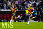 01.10.2026, Fussball UEFA Nations-League 2026/2027, 3.Spieltag, Deutschland - Serbien, in der Allianz-Arena München. Aufwärme, Finn Jeltsch (Deutschland), Jonathan Burkardt (Deutschland) 