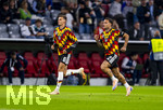 01.10.2026, Fussball UEFA Nations-League 2026/2027, 3.Spieltag, Deutschland - Serbien, in der Allianz-Arena München. Aufwärme, Yannik Engelhardt (Deutschland), David Raum (Deutschland) 