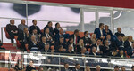 01.10.2026, Fussball UEFA Nations-League 2026/2027, 3.Spieltag, Deutschland - Serbien, in der Allianz-Arena München. Ehrengastbereich mit Sportdirektor Ehren-Präsident Uli Hoeneß (FC Bayern München, Hoeness), Dieter Hoeness, Sportvorstand Max Eberl (Bayern München), etc.  