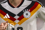 01.10.2026, Fussball UEFA Nations-League 2026/2027, 3.Spieltag, Deutschland - Serbien, in der Allianz-Arena München. Deutscher Spieler mit dem Bundesadler auf dem Trikot.