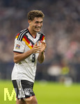 01.10.2026, Fussball UEFA Nations-League 2026/2027, 3.Spieltag, Deutschland - Serbien, in der Allianz-Arena München. Tom Bischof (Deutschland) gut gelaunt 