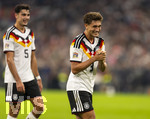 01.10.2026, Fussball UEFA Nations-League 2026/2027, 3.Spieltag, Deutschland - Serbien, in der Allianz-Arena München. Tom Bischof (Deutschland) gut gelaunt 