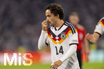 01.10.2026, Fussball UEFA Nations-League 2026/2027, 3.Spieltag, Deutschland - Serbien, in der Allianz-Arena München. Mika Baur (Deutschland) 