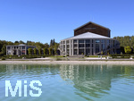 15.09.2026, Forggensee bei Füssen im Allgäu, das Festspielhaus Füssen, Aussenaufnahme mit Blick vom See.