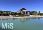 15.09.2026, Forggensee bei Füssen im Allgäu, das Festspielhaus Füssen, Aussenaufnahme mit Blick vom See.