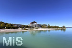 15.09.2026, Forggensee bei Füssen im Allgäu, das Festspielhaus Füssen, Aussenaufnahme mit Blick vom See.