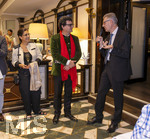 04.10.2026, Internationales Klassikfestival: Festival der Nationen 2026, im Kurhaus Bad Wörishofen (Unterallgäu), Letzter Tag nach der Abschlussgala von Tenor Rolando Villazon, Empfang Ehrengäste im Hotel Tanneck Bad Wörishofen, mit Fass-Anstich Oktoberfestbier mit Rolando Villazon (mitte), links: Ehefrau Lucia Villazon, re: Winfried Roch 