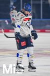09.10.2026, München, Deutschland. PENNY DEL, Deutsche Eishockey Liga, Saison 2026/27, 7. Spieltag: EHC Red Bull München gegen ERC Ingolstadt im SAP Garden in München. Moritz Warnecke (EHC Red Bull München) nachdenklich, ernst, fokussiert