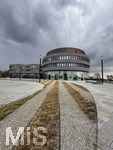 23.03.2025, Leitz-Park (Leica-Welt) in Wetzlar (Deutschland), der Firmensitze der Leica Camera Werke im mittelhessischen Wetzlar. Mit dem Produktions- und Verwaltungsgebäude und einem Museum in moderner Sichtbeton-Bauweise. 