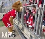 17.10.2026, Fussball Bundesliga 2026/2027, 6.Spieltag, FC Bayern München - RB Leipzig, in der Allianz-Arena München,   
Berni das Bayern Maskottchen 

