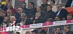 17.10.2026, Fussball Bundesliga 2026/2027, 6.Spieltag, FC Bayern München - RB Leipzig, in der Allianz-Arena München,   
Ex-Vorstandsvorsitzender Karl-Heinz Rummenigge (FC Bayern München), Ehren-Präsident Uli Hoeneß (FC Bayern München, Hoeness), x, Sportvorstand Max Eberl (Bayern München) und Vorstandsvorsitzender Jan-Christian Dreesen (FC Bayern München) unten Präsident Herbert Hainer (FC Bayern) 

