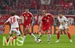 17.10.2026, Fussball Bundesliga 2026/2027, 6.Spieltag, FC Bayern München - RB Leipzig, in der Allianz-Arena München,   
v.l. Rocco Reitz (RB Leipzig), Aleksandar Pavlovic (Bayern München) , Harry Kane (FC Bayern München) und Neil El Aynaoui (RB Leipzig) 

