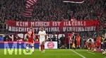 17.10.2026, Fussball Bundesliga 2026/2027, 6.Spieltag, FC Bayern München - RB Leipzig, in der Allianz-Arena München,   Banner der Bayern Fans


