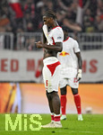 17.10.2026, Fussball Bundesliga 2026/2027, 6.Spieltag, FC Bayern München - RB Leipzig, in der Allianz-Arena München,   Ezechiel Banzuzi (RB Leipzig) nachdenklich.


