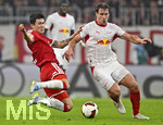 17.10.2026, Fussball Bundesliga 2026/2027, 6.Spieltag, FC Bayern München - RB Leipzig, in der Allianz-Arena München,   v.l. Min-jae Kim (Bayern München, Minjae Kim) gegen Willi Orban (RB Leipzig) 


