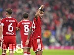 17.10.2026, Fussball Bundesliga 2026/2027, 6.Spieltag, FC Bayern München - RB Leipzig, in der Allianz-Arena München,   Luis Diaz (FC Bayern München) jubelt über das 6:0


