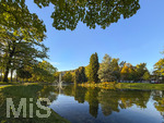 15.10.2026, Salzburg (Österreich) im Oktober, der Herbst hält Einzug. Springbrunnen im Volksgarten am Eisstadion nahe der Innenstadt.