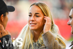 19.10.2026, München, Bayern, Deutschland. Google Pixel Frauen-Bundesliga: FC Bayern Frauen gegen VfB Stuttgart Frauen. Spielort: FC Bayern Campus-Stadion. Giulia Gwinn (FC Bayern Frauen) fröhlich, gut gelaunt, lachend