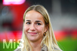 19.10.2026, München, Bayern, Deutschland. Google Pixel Frauen-Bundesliga: FC Bayern Frauen gegen VfB Stuttgart Frauen. Spielort: FC Bayern Campus-Stadion. Giulia Gwinn (FC Bayern Frauen) fröhlich, gut gelaunt, lachend