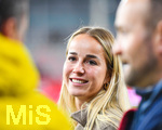 19.10.2026, München, Bayern, Deutschland. Google Pixel Frauen-Bundesliga: FC Bayern Frauen gegen VfB Stuttgart Frauen. Spielort: FC Bayern Campus-Stadion. Giulia Gwinn (FC Bayern Frauen) fröhlich, gut gelaunt, lachend