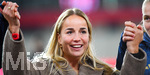 19.10.2026, München, Bayern, Deutschland. Google Pixel Frauen-Bundesliga: FC Bayern Frauen gegen VfB Stuttgart Frauen. Spielort: FC Bayern Campus-Stadion. Giulia Gwinn (FC Bayern Frauen) fröhlich, gut gelaunt, lachend