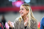 19.10.2026, München, Bayern, Deutschland. Google Pixel Frauen-Bundesliga: FC Bayern Frauen gegen VfB Stuttgart Frauen. Spielort: FC Bayern Campus-Stadion. Giulia Gwinn (FC Bayern Frauen) fröhlich, gut gelaunt, lachend