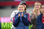 19.10.2026, München, Bayern, Deutschland. Google Pixel Frauen-Bundesliga: FC Bayern Frauen gegen VfB Stuttgart Frauen. Spielort: FC Bayern Campus-Stadion. Katharina Naschenweng (FC Bayern Frauen) fröhlich, gut gelaunt, lachend