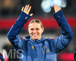 19.10.2026, München, Bayern, Deutschland. Google Pixel Frauen-Bundesliga: FC Bayern Frauen gegen VfB Stuttgart Frauen. Spielort: FC Bayern Campus-Stadion. Klara Bühl (FC Bayern Frauen) fröhlich, gut gelaunt, lachend