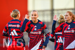 19.10.2026, München, Bayern, Deutschland. Google Pixel Frauen-Bundesliga: FC Bayern Frauen gegen VfB Stuttgart Frauen. Spielort: FC Bayern Campus-Stadion. Glódís Perla Viggósdóttir (FC Bayern Frauen) fröhlich, gut gelaunt, lachend