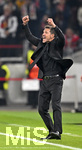 20.10.2026, Fussball UEFA Champions-League League 2026/2027, 3.Spieltag, VfB Stuttgart - Atletico Madrid, in der MHP-Arena Stuttgart, Trainer Diego Simeone (Atletico Madrid) in Rage
  

