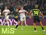 20.10.2026, Fussball UEFA Champions-League League 2026/2027, 3.Spieltag, VfB Stuttgart - Atletico Madrid, in der MHP-Arena Stuttgart, 
  v.l. Pablo Barrios (Atletico Madrid) gegen Angelo Stiller (Stuttgart) 

