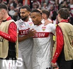 20.10.2026, Fussball UEFA Champions-League League 2026/2027, 3.Spieltag, VfB Stuttgart - Atletico Madrid, in der MHP-Arena Stuttgart, Torjubel Jamie Leweling (Stuttgart) 
  

