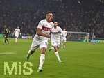 20.10.2026, Fussball UEFA Champions-League League 2026/2027, 3.Spieltag, VfB Stuttgart - Atletico Madrid, in der MHP-Arena Stuttgart, Torjubel Jamie Leweling (Stuttgart) 
  

