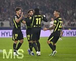 20.10.2026, Fussball UEFA Champions-League League 2026/2027, 3.Spieltag, VfB Stuttgart - Atletico Madrid, in der MHP-Arena Stuttgart, Torjubel nach dem 1:1 von Julian Alvarez (Atletico Madrid) 
  

