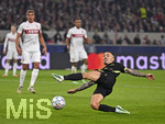 20.10.2026, Fussball UEFA Champions-League League 2026/2027, 3.Spieltag, VfB Stuttgart - Atletico Madrid, in der MHP-Arena Stuttgart, Alejandro Grimaldo (Atletico Madrid) am Ball.
  

