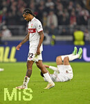 20.10.2026, Fussball UEFA Champions-League League 2026/2027, 3.Spieltag, VfB Stuttgart - Atletico Madrid, in der MHP-Arena Stuttgart, Lorenz Assignon (Stuttgart) ist enttäuscht
  

