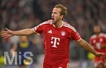 21.10.2026, Fussball UEFA Championsleague 2026/2027: 3.Spieltag,  FC Bayern München - FC Arsenal, in der Allianz-Arena München, Harry Kane (FC Bayern München) jubelt.
  

