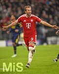 21.10.2026, Fussball UEFA Championsleague 2026/2027: 3.Spieltag,  FC Bayern München - FC Arsenal, in der Allianz-Arena München, Harry Kane (FC Bayern München) jubelt.
  

